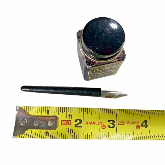 Vintage HOSTESS Embossing Set includes pen, ink & glittery embossing powder - Picture 5 of 7